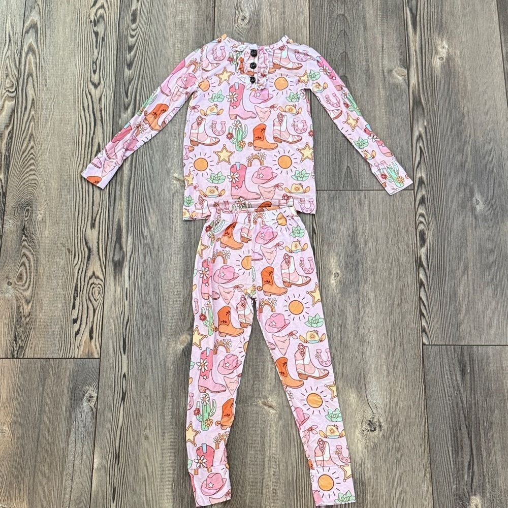 Gigi & Max Western-Cowgirl Print Pajama Set